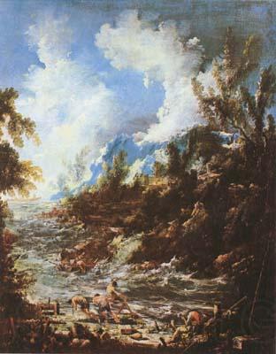 MAGNASCO, Alessandro Seascape with Fishermen and Bathers (mk08) Norge oil painting art